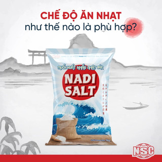 Muối biển thô Nadi Salt xuất Nhật 1kg muối khoáng Raw Sea Salt Muối Nam Định NSC