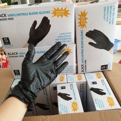 1 Thùng 10 hộp Găng Tay nitrile  Đen, Trắng,Xanh có nhám. Chuyên Dùng Trong Spa, phun xăm, thực phẩm.