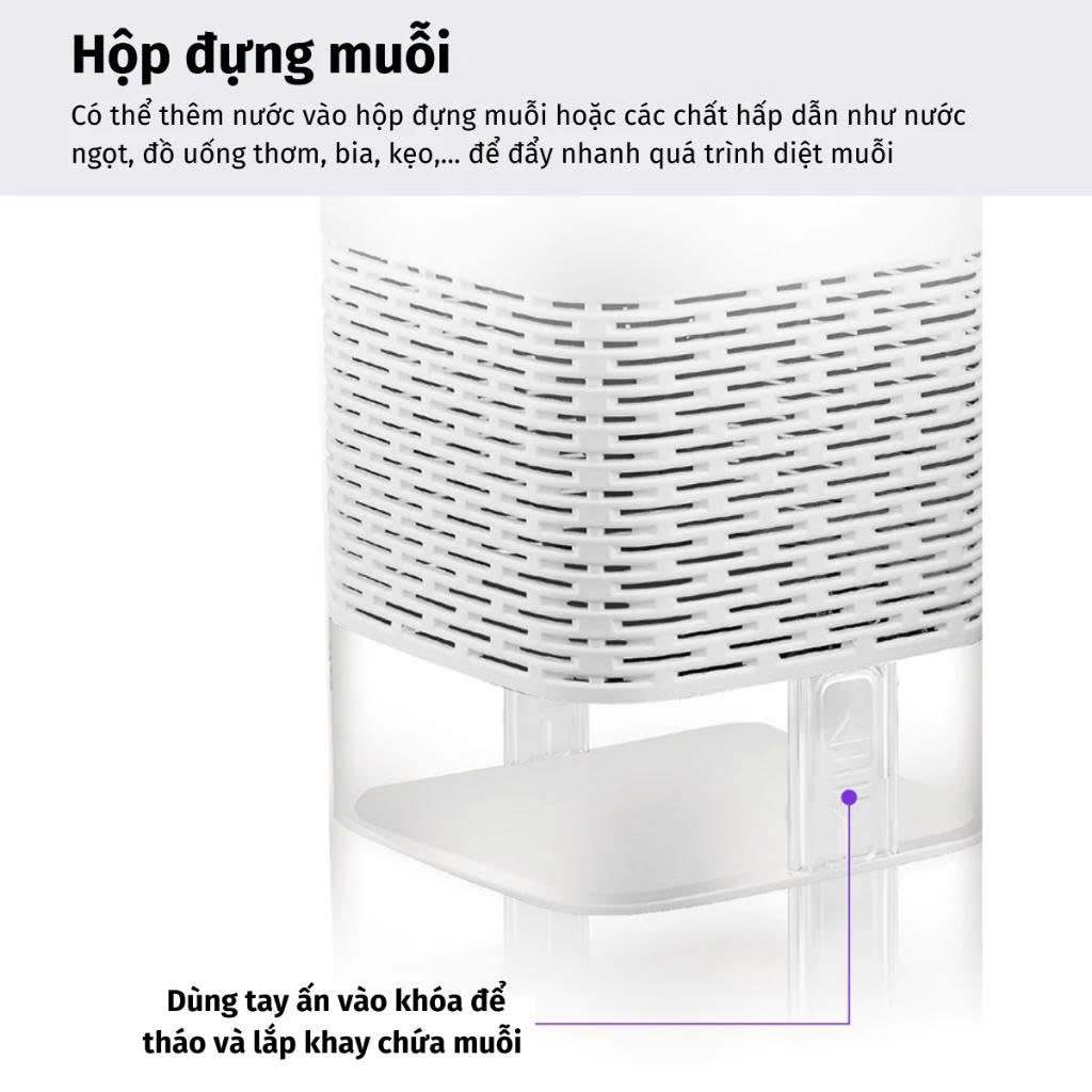 [Loại 1 +Tặng Cóc Sạc] Đèn Bắt Muỗi Thông Minh, Đèn Muỗi Tự Động diệt Côn Trùng Công Nghệ Diệt Khuẩn Kép