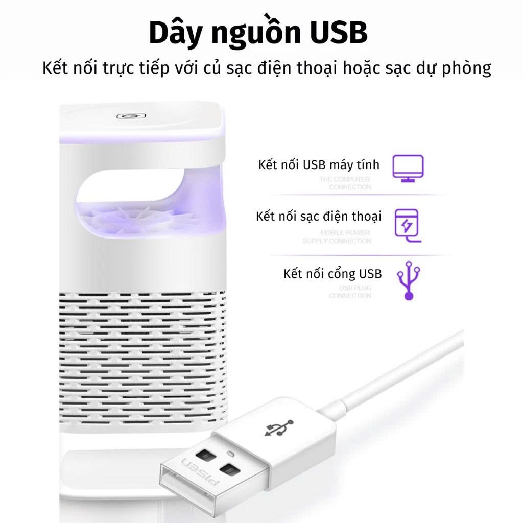 [Loại 1 +Tặng Cóc Sạc] Đèn Bắt Muỗi Thông Minh, Đèn Muỗi Tự Động diệt Côn Trùng Công Nghệ Diệt Khuẩn Kép