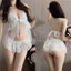 HT42 Bộ ngủ sexy ren xè v1 xuyên thấu mềm mại,đồ ngủ croptop gợi cảm quyến rũ HT42