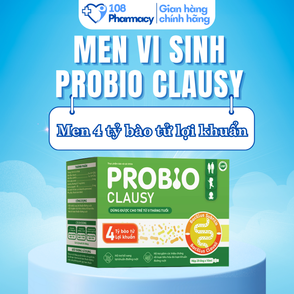 Men Vi Sinh PROBIO CLAUSY – Hỗ Trợ Tiêu Hóa, Cân Bằng Hệ Vi Sinh Đường ...