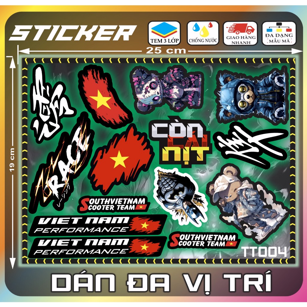 Combo Hình Dán, Sticker Decal Hót Trend Gồm Nhiều Set Hình Khác Nhau ...