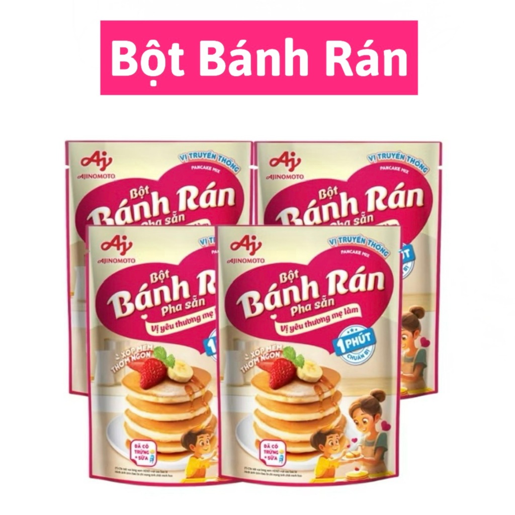 Combo 4 Gói Bột Bánh Rán Pha Sẵn Vị Truyền Thống Ajinomoto 200g/Gói Bách Hoá Tổng Hợp Dũng Mơ