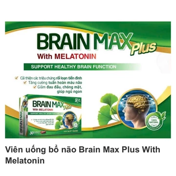 VIÊN UỐNG BỔ NÃO BRAIN MAX PLUS -GIÚP GIẢM CHÓNG MẶT,RỐI LOẠN TIỀN ĐÌNH -HỘP 30 VIÊN