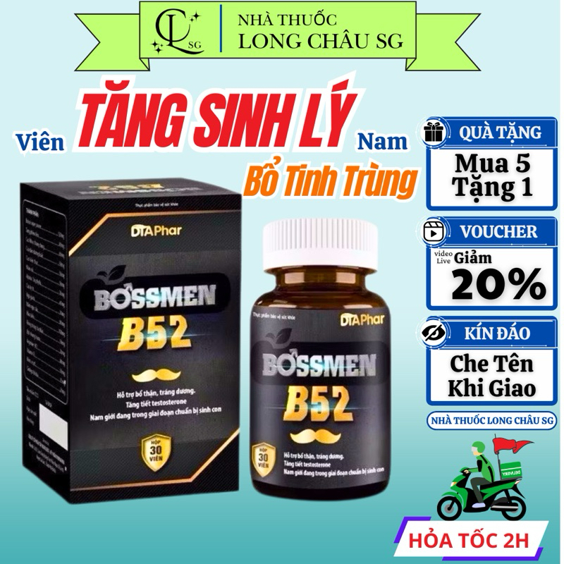 Viên Uống Tăng Cường Sinh Lý Nam Bossmen B52 - Bổ Thận Tráng Dương, Bổ ...
