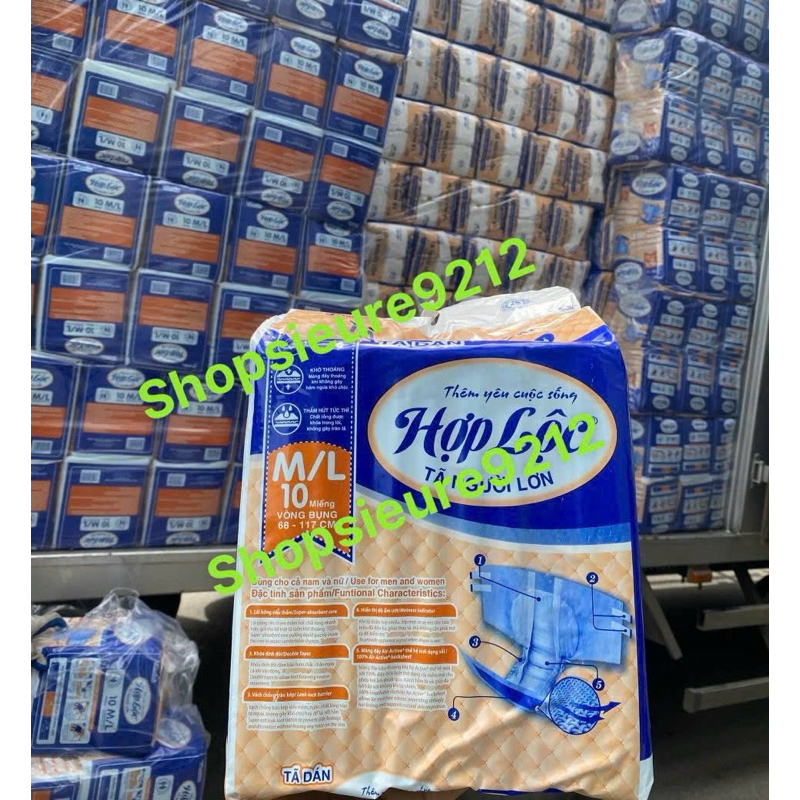 bỉm dán hợp lộc/bỉm người già(50 miếng)ML 45-75kg | Shopee Việt Nam