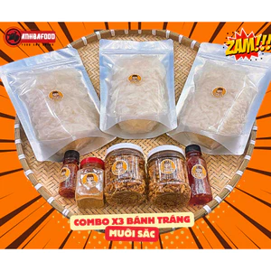 Bánh Tráng Phơi Sương Muối Sặc Ăn Kèm Sốt Bò Gia Truyền