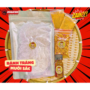 Bánh Tráng Phơi Sương Muối Sặc Ăn Kèm Sốt Tắc Hoặc Sốt Bò Tùy Chọn
