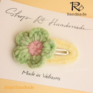 Kẹp tóc mái bông hoa size to handmade cho nữ và bé gái siêu cute 6cm |Shop Rô Handmade