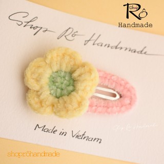 Kẹp tóc mái bông hoa size to handmade cho nữ và bé gái siêu cute 6cm |Shop Rô Handmade
