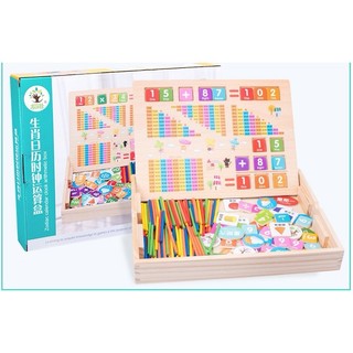 Bảng Gỗ Học Toán Đa Năng Cho Bé – Học Đếm, Cộng Trừ, Nhận Biết Số & Thẻ Lịch – Đồ Chơi Giáo Dục Montessori