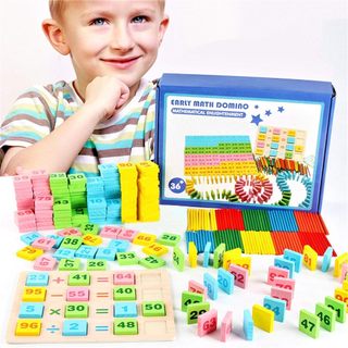 Đồ Chơi Gỗ Domino Học Toán, Bộ Đồ Chơi Domino Xếp Hình, Đồ Chơi Domino Học Toán 300 Chi Tiết
