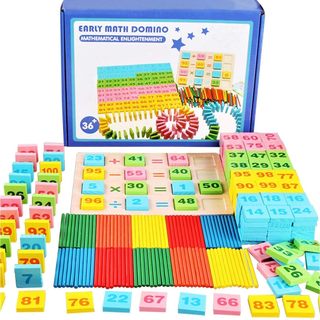 Đồ Chơi Gỗ Domino Học Toán, Bộ Đồ Chơi Domino Xếp Hình, Đồ Chơi Domino Học Toán 300 Chi Tiết