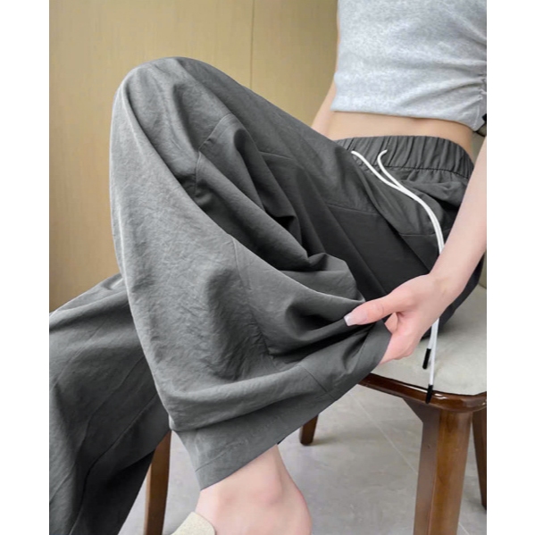 Quần Ống Rộng Nữ Vải Gió Nhăn Loại Đẹp Siêu Hót Nhiều Màu, Cạp Cao Lên From Xinh