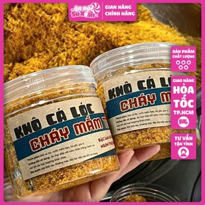 KHÔ CÁ LÓC CHÁY MẮM TỎI Hũ 250gr - Ăn vặt Su Xoắn