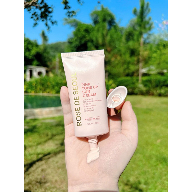 Kem chống nắng rose de seoul pink tone up sun cream 50ml – hạn 2028 Hàn Quốc  IS413