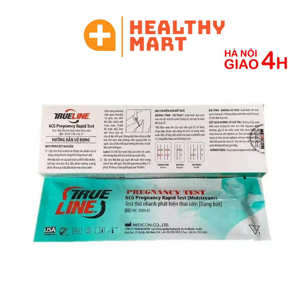️️️2 hộp Que thử thai Quick Test TrueLine Mẫu mới - Test nhanh USA True ...