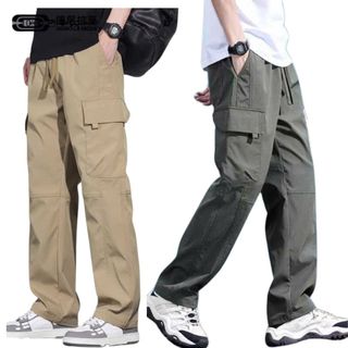 [MỞ BÁN] Quần Kaki Túi Hộp Nam Ống Rộng Cạp Chun, Quần Cargo Pants Ống Suông Retro Unisex K06
