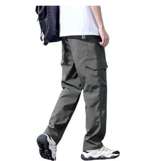 [MỞ BÁN] Quần Kaki Túi Hộp Nam Ống Rộng Cạp Chun, Quần Cargo Pants Ống Suông Retro Unisex K06