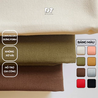 Vải bố canvas DT định lượng dày ~340gsm, vải bố mộc may túi xách, tạp dề, phông nền, rèm, tote bag…