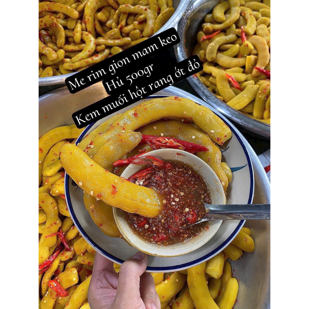 ME RIM GIÒN MẮM KẸO Hũ 500gr Chua cay bá cháy - Ăn vặt Su Xoắn