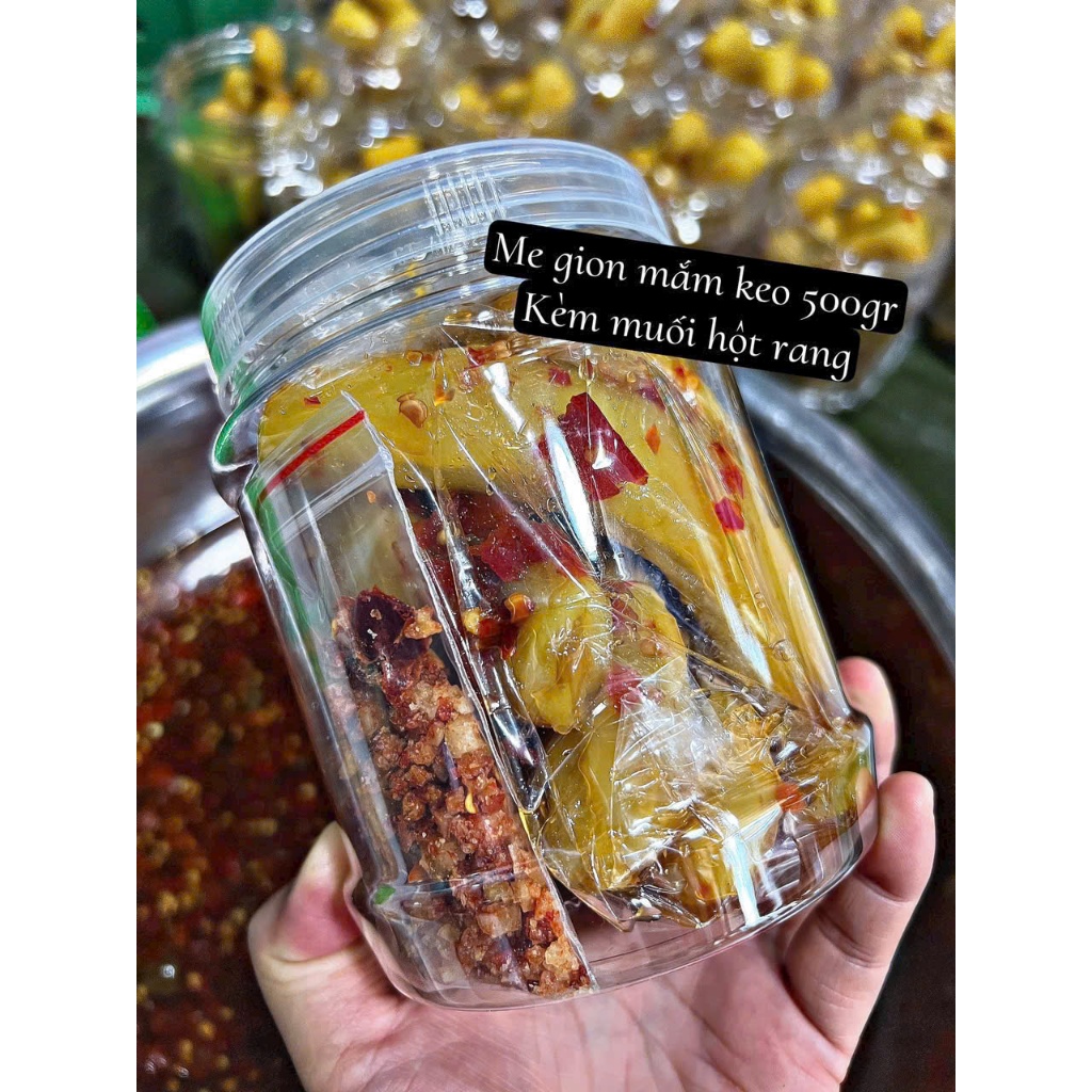 ME RIM GIÒN MẮM KẸO Hũ 500gr Chua cay bá cháy - Ăn vặt Su Xoắn