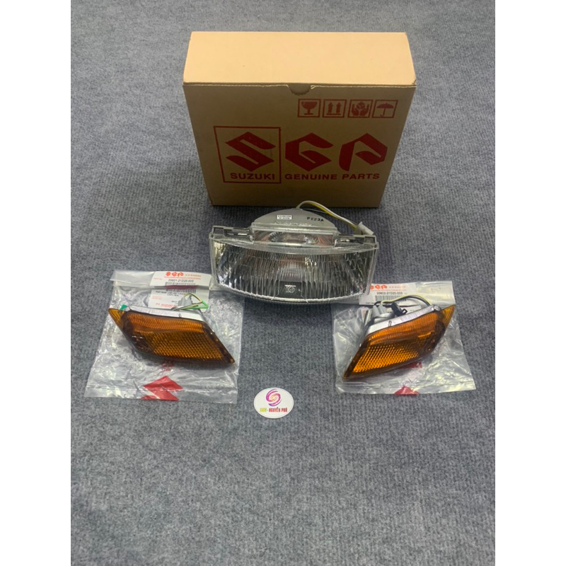 Pha đèn trước - Xi nhan SaTria 2k ( Đầu Dẹp )KGD SGP Zin Chính Hãng Và Xi nhan Appido Malaysia