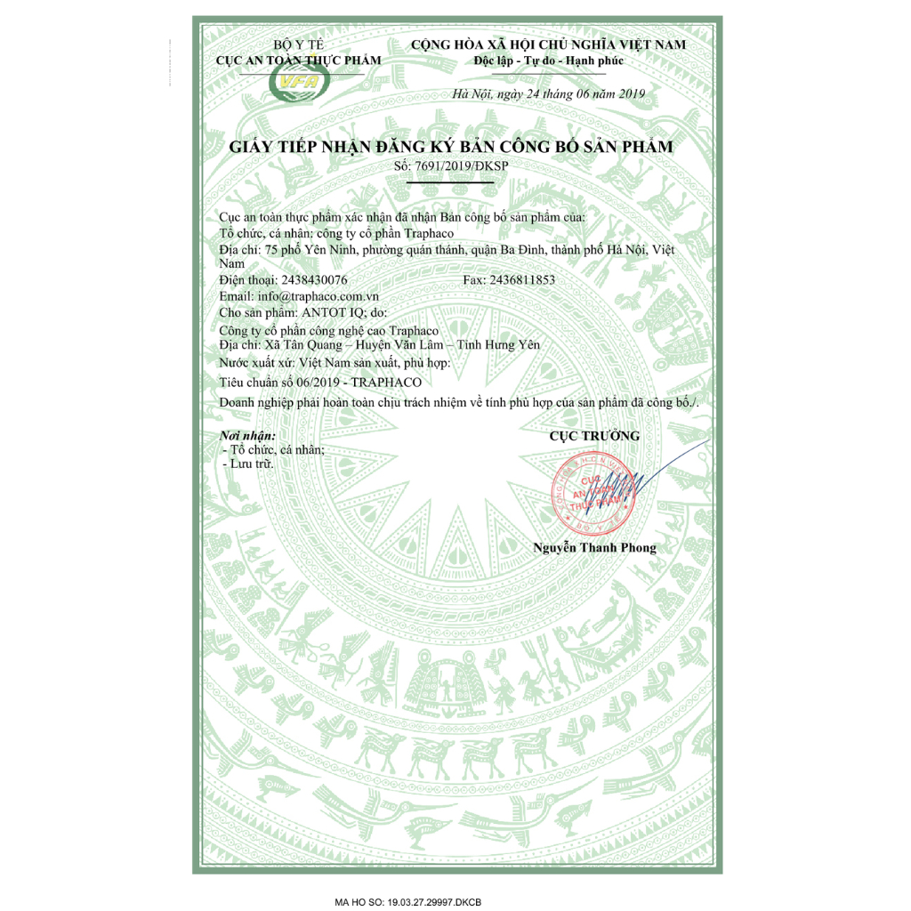 TPBVSK ANTOT IQ Traphaco- Hỗ Trợ: Phát Triển Não Bộ Tăng Khả Năng Tập Trung, Tăng Hấp Thu Hộp 20 Ống Uống x 10m | BigBuy360 - bigbuy360.vn