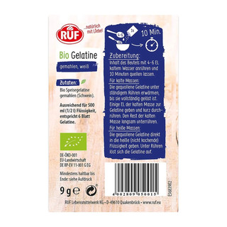 Gelatin Hữu Cơ Dạng Lá 20 gram - nhập Đức