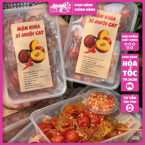 MẬN KHÍA XÍ MUỘI Kèm Muối Hột Rang Tay - Hộp 500gr - Ăn vặt Su Xoắn