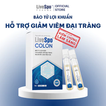 LiveSpo Colon(10 ống) - Men vi sinh chứa bào tử lợi khuẩn dùg cho viêm đại tràng, tiêu chảy, táo bón