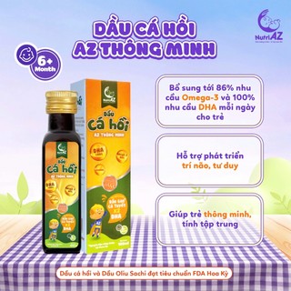 Combo 3 Dầu Ăn Dặm Cho Bé NutriAZ 100ML Cá Hồi, Oliu Sachi Và Chiên Xào Cho Bé Phát Triển Toàn Diện Nhập Khẩu Châu Âu