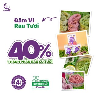 Mì Ăn Dặm Củ Dền Cao Cấp NutriAZ Rau Tươi Cho Bé Ăn Dặm Từ 6 Tháng Bổ Sung Vitamin Và Chất Xơ, 120g