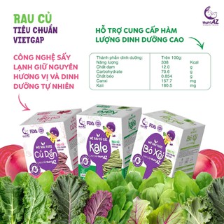 Mì Ăn Dặm Củ Dền Cao Cấp NutriAZ Rau Tươi Cho Bé Ăn Dặm Từ 6 Tháng Bổ Sung Vitamin Và Chất Xơ, 120g