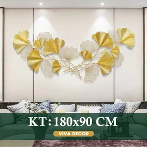 Tranh Sắt Treo Tường Trang Trí Nhà Cửa, Tranh Kim Loại LÁ SEN VIVA DECOR V2244