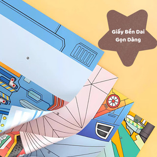Đồ Chơi Set 36 Tờ Gấp Máy Bay - Giấy Origami Cho Bé Sáng Tạo Với 12 Kiểu Khác Nhau, Họa Tiết Siêu Đẹp Cho Trẻ