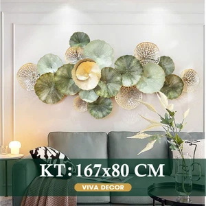 Tranh Sắt LÁ SEN, Tranh Kim Loại Treo Tường hãng VIVA DECOR Lianzhang JJT mã V2508