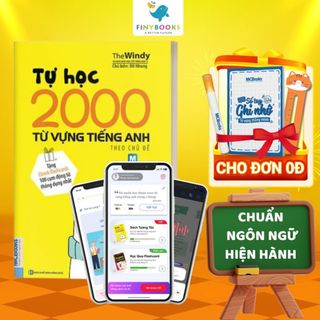 Sách - Combo Tự học 2000 từ vựng kèm App tích hợp AI thông minh: Thực hành Giao tiếp, Flashcard và Bài tập theo chủ đề