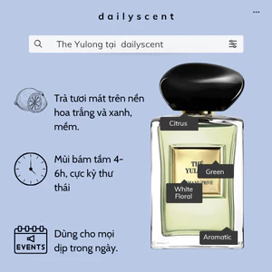 Nước hoa The Yulong EDT GA 100ml| Nước hoa Unisex| Nước hoa mùi trà| Nước hoa mùa hè| Dailyscent