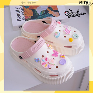 Dép cross nữ đế cao 5cm kèm 12 Sticker Họa Sĩ  Mita kiểu sandal CSM-36