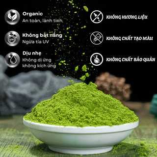 Bột trà xanh nguyên chất giúp đào thải độc tố, giảm, mụn, sáng da và chống lão hóa bịch 100 gram