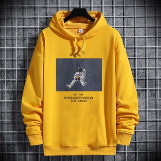 Áo Hoodie nam from rộng chất liệu nỉ in hình phi hành gia