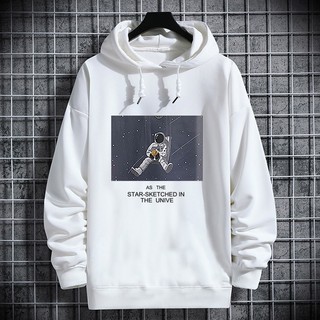 Áo Hoodie nam from rộng chất liệu nỉ in hình phi hành gia
