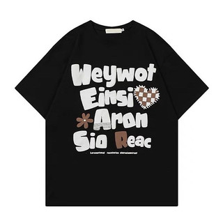 Áo thun form rộng tay lỡ IN CHỮ WEYWOT EiNSi ARON SIO Reac UNISEX