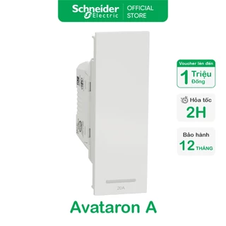 (SE) Công tắc 2 cực - Trắng - IP20 - 20A - 250VAC - Size S - dòng AvatarOn A - Schneider Electric - M3T31_D20N_WE