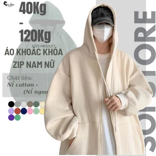 40-115kg Áo Khoác Nam Nữ Bigsize Unisex ULZZANG Nỉ Thu Đông Mũ To - Giữ Ấm - Chống Nắng - MÃ 38 và 42