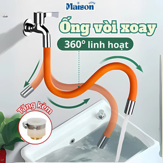 Ống nối vòi nước linh hoạt xoay 360 độ nước chảy thành dòng, Vòi nước dài 20/30/50cm tặng kèm nối đa năng MAISON