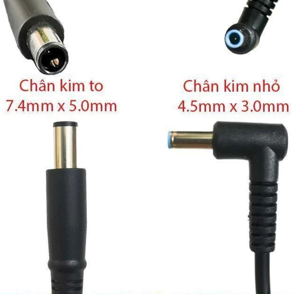 Sạc Laptop HP 65w Zin loại tốt chân kim To/ Nhỏ (4.5*3.0/ 7.4*5.0), Sạc máy tính HP sạc nhanh Adapter HP