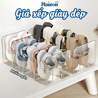 Giá Để Giày 4 Ngăn MAISON, Kệ Đựng Giày Thông Minh Xếp Gọn Tiết Kiệm Diện Tích Nhựa PET Cứng Cáp